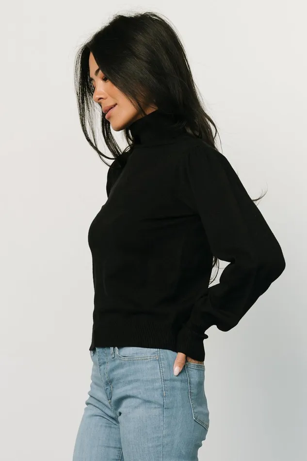 Women Blouses Shirts Baltic Born Danica Turtleneck Knit Top Black Women Blouses Shirts Baltic Born Danica Turtleneck Knit Top Black