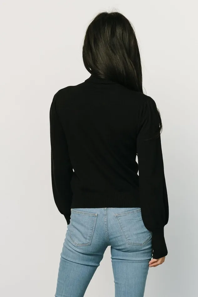 Women Blouses Shirts Baltic Born Danica Turtleneck Knit Top Black Women Blouses Shirts Baltic Born Danica Turtleneck Knit Top Black