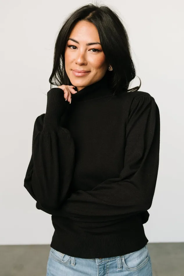 Women Blouses Shirts Baltic Born Danica Turtleneck Knit Top Black Women Blouses Shirts Baltic Born Danica Turtleneck Knit Top Black