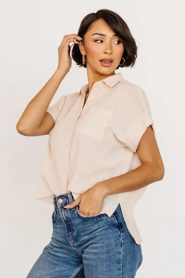 Women Blouses Shirts Baltic Born Hammond Short Sleeve Top Natural Women Blouses Shirts Baltic Born Hammond Short Sleeve Top Natural