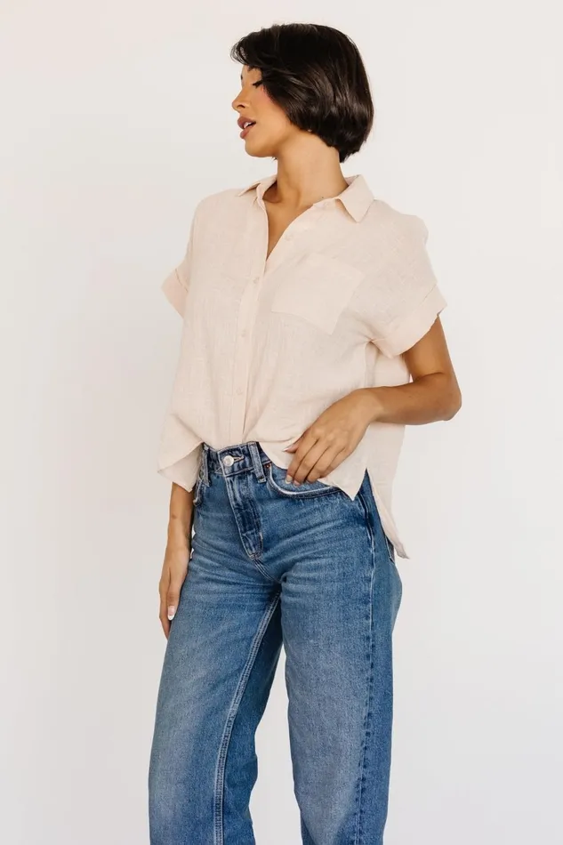 Women Blouses Shirts Baltic Born Hammond Short Sleeve Top Natural Women Blouses Shirts Baltic Born Hammond Short Sleeve Top Natural