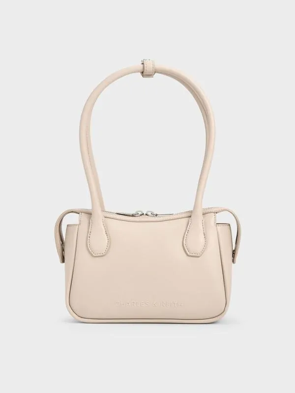 Women Bosie Elongated Top Handle Bag 8211 Oat CHARLES and KEITH Tote Bags