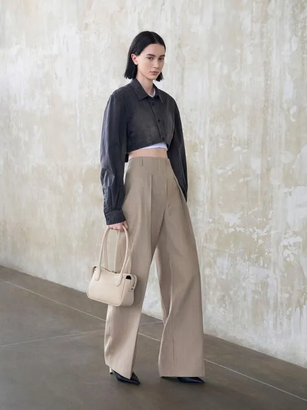 Women Bosie Elongated Top Handle Bag 8211 Oat CHARLES and KEITH Tote Bags