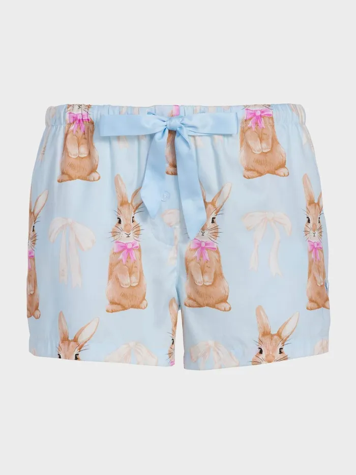 Women Bow Bunny Mini Tuxedo Short Multi Peter Alexander Shorts