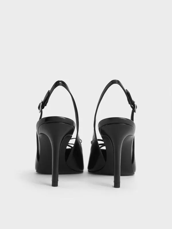 Women Bow Slingback Pumps 8211 Black Box CHARLES and KEITH Heels