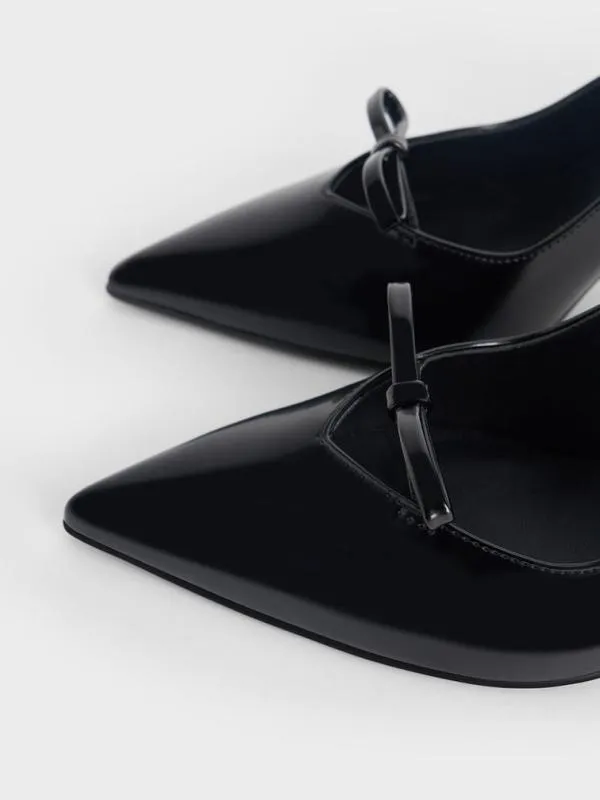 Women Bow Slingback Pumps 8211 Black Box CHARLES and KEITH Heels