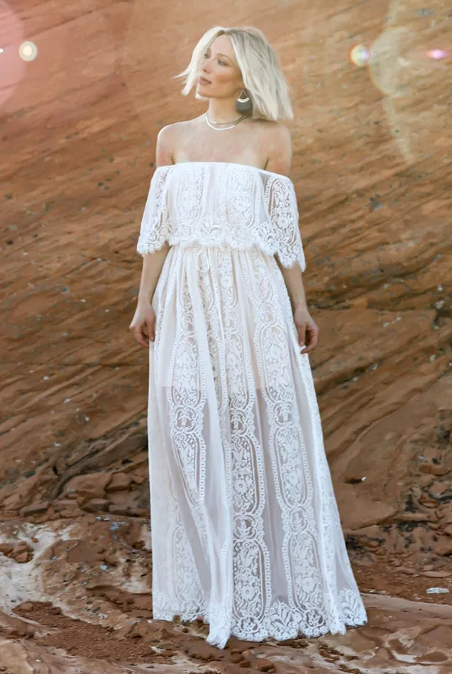 Women Bridal Baltic Born Caroline Lace Maxi Dress Off White Women Bridal Baltic Born Caroline Lace Maxi Dress Off White