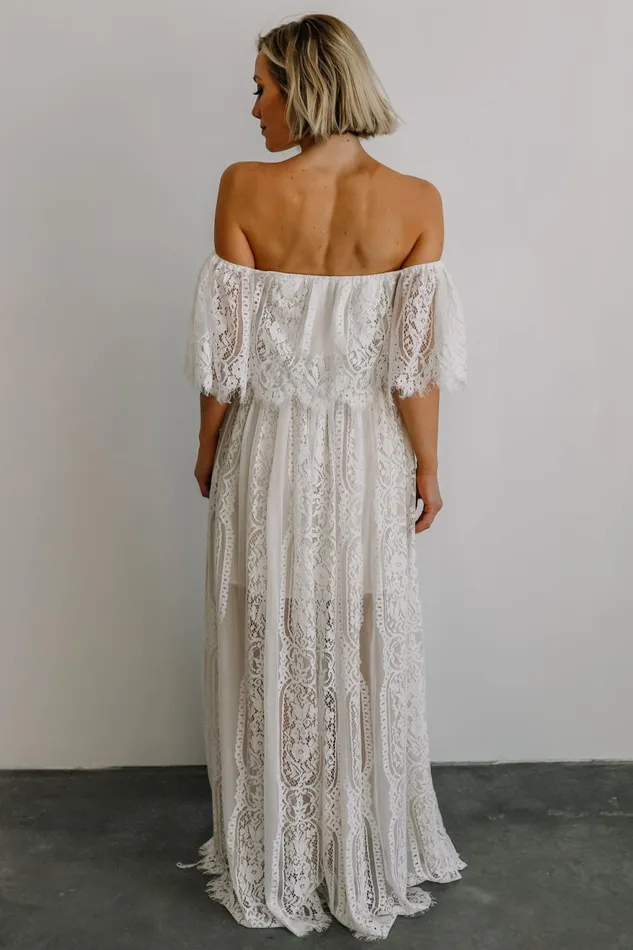 Women Bridal Baltic Born Caroline Lace Maxi Dress Off White Women Bridal Baltic Born Caroline Lace Maxi Dress Off White