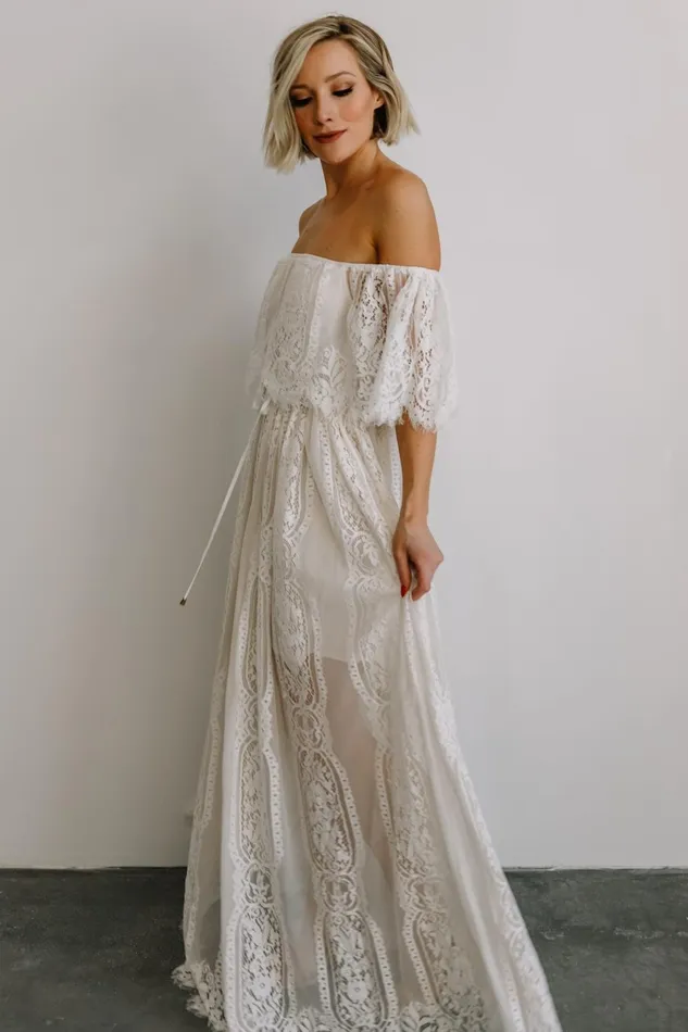 Women Bridal Baltic Born Caroline Lace Maxi Dress Off White Women Bridal Baltic Born Caroline Lace Maxi Dress Off White