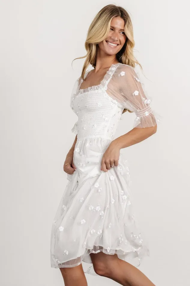 Women Bridal Baltic Born Emilia Embroidered Dress Off White Women Bridal Baltic Born Emilia Embroidered Dress Off White