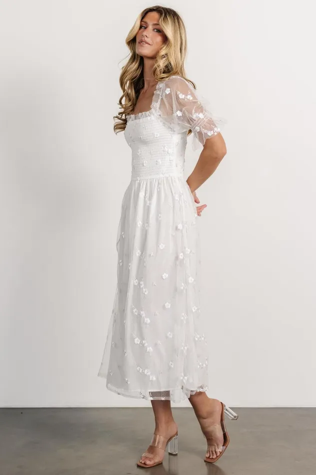 Women Bridal Baltic Born Emilia Embroidered Dress Off White Women Bridal Baltic Born Emilia Embroidered Dress Off White