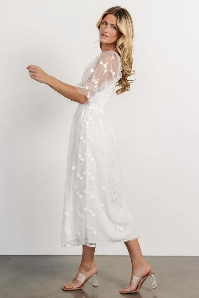 Women Bridal Baltic Born Emilia Embroidered Dress Off White Women Bridal Baltic Born Emilia Embroidered Dress Off White