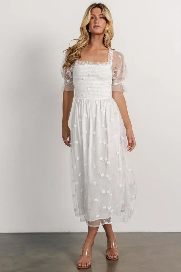 Women Bridal Baltic Born Emilia Embroidered Dress Off White Women Bridal Baltic Born Emilia Embroidered Dress Off White