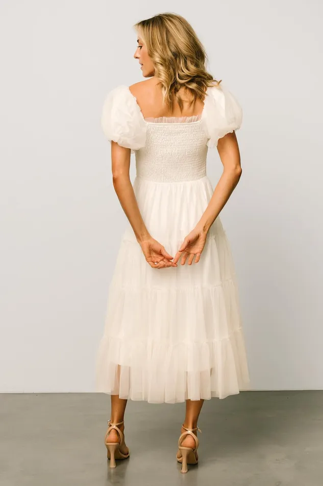 Women Bridal Baltic Born Liv Tulle Midi Dress Cream Women Bridal Baltic Born Liv Tulle Midi Dress Cream