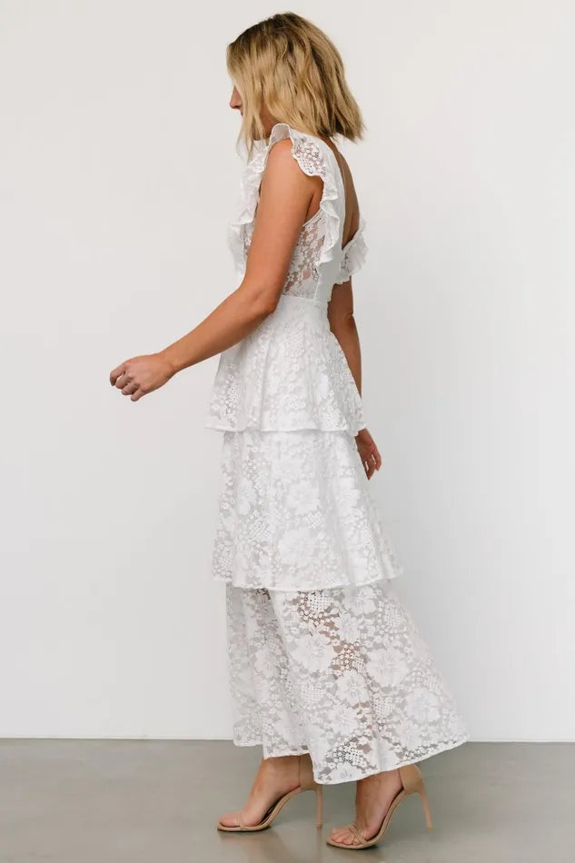 Women Bridal Baltic Born Margot Lace Tiered Maxi Dress Off White Women Bridal Baltic Born Margot Lace Tiered Maxi Dress Off White