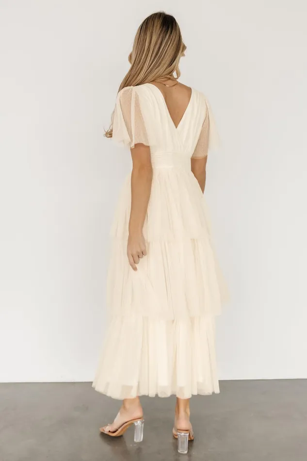 Women Bridal Baltic Born Starlet Tiered Maxi Dress Cream Women Bridal Baltic Born Starlet Tiered Maxi Dress Cream