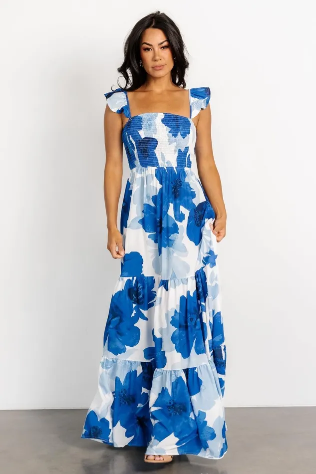 Women Bump Friendly Baltic Born Mikaela Maxi Dress Blue Floral Women Bump Friendly Baltic Born Mikaela Maxi Dress Blue Floral