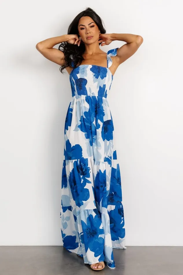 Women Bump Friendly Baltic Born Mikaela Maxi Dress Blue Floral Women Bump Friendly Baltic Born Mikaela Maxi Dress Blue Floral