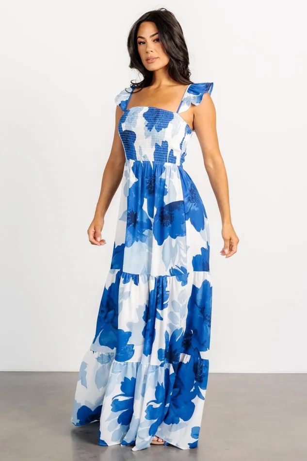 Women Bump Friendly Baltic Born Mikaela Maxi Dress Blue Floral Women Bump Friendly Baltic Born Mikaela Maxi Dress Blue Floral