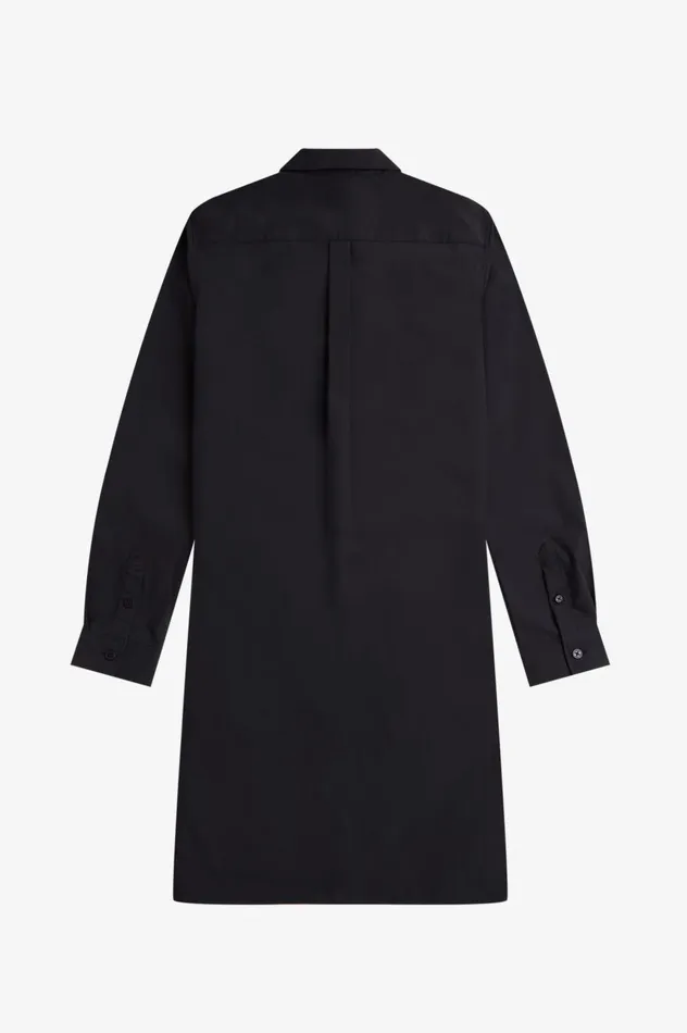 Women ButtonThrough Shirt Dress Black Fred Perry Dresses