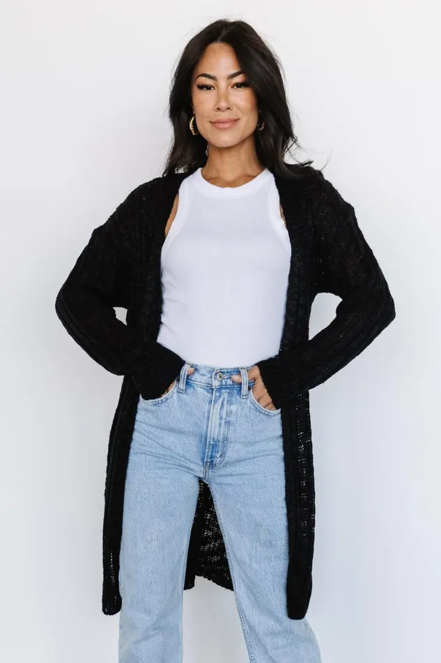 Women Cardigans Baltic Born Devman Knit Cardigan Black Women Cardigans Baltic Born Devman Knit Cardigan Black