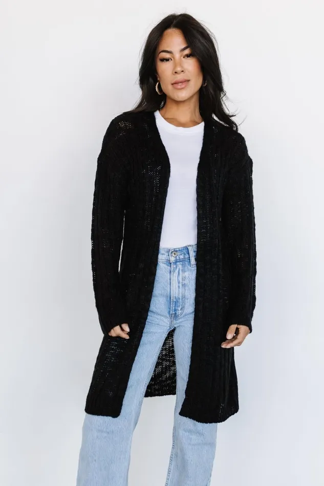 Women Cardigans Baltic Born Devman Knit Cardigan Black Women Cardigans Baltic Born Devman Knit Cardigan Black