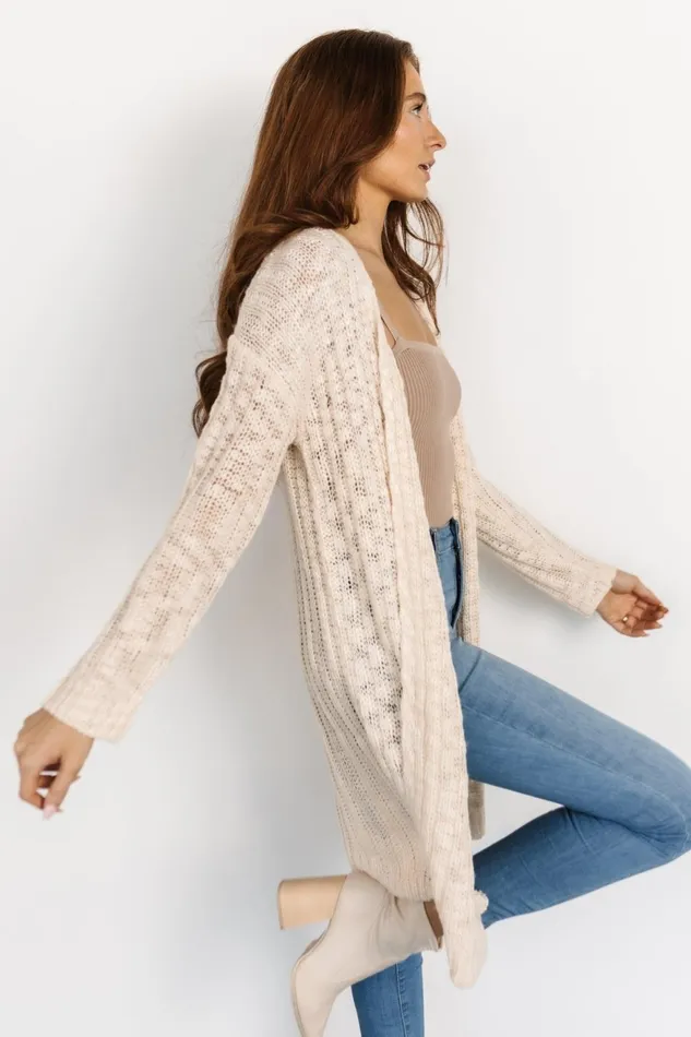 Women Cardigans Baltic Born Devman Knit Cardigan Cream