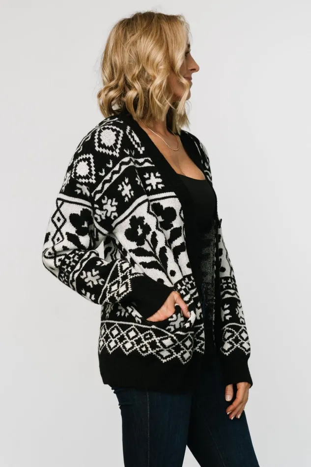 Women Cardigans Baltic Born Jackson Oversized Cardigan Black Print Women Cardigans Baltic Born Jackson Oversized Cardigan Black Print