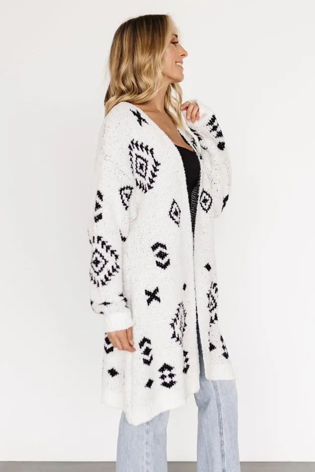 Women Cardigans Baltic Born Missoula Oversized Cardigan Off White Black Women Cardigans Baltic Born Missoula Oversized Cardigan Off White Black