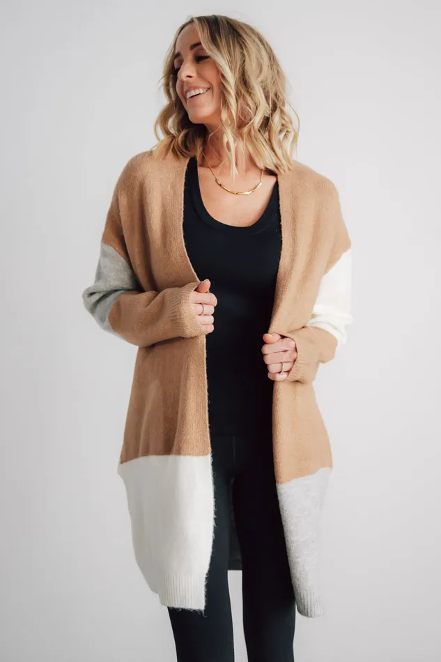 Women Cardigans Baltic Born Pierson Color Block Cardigan Camel