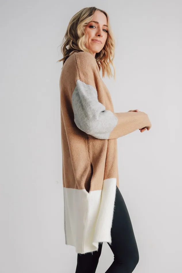 Women Cardigans Baltic Born Pierson Color Block Cardigan Camel