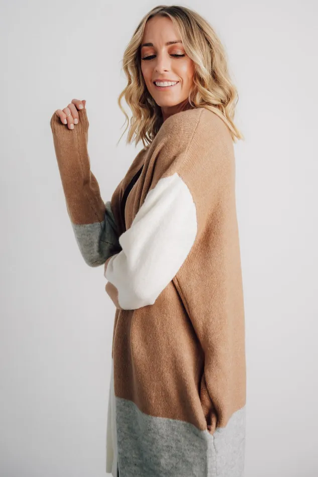 Women Cardigans Baltic Born Pierson Color Block Cardigan Camel