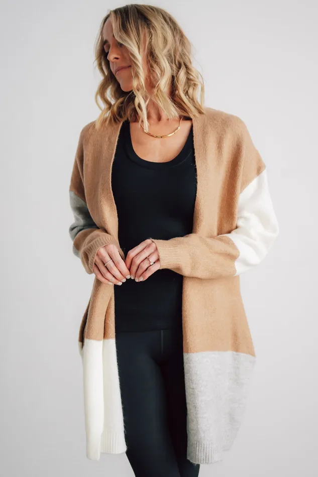 Women Cardigans Baltic Born Pierson Color Block Cardigan Camel