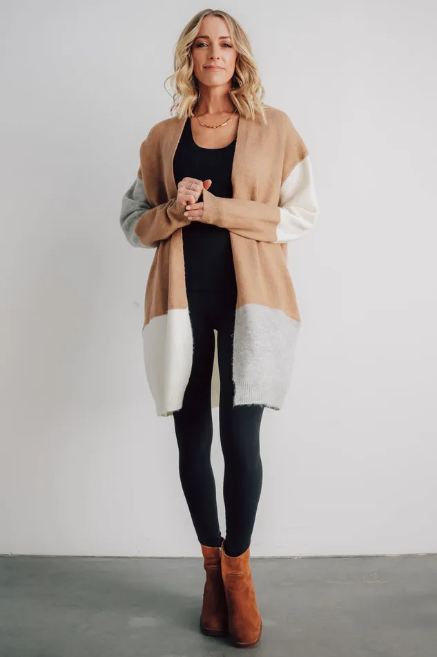 Women Cardigans Baltic Born Pierson Color Block Cardigan Camel