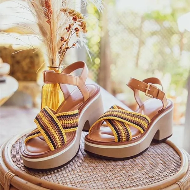 Women CARYA Crochet Mango Clergerie Sandals