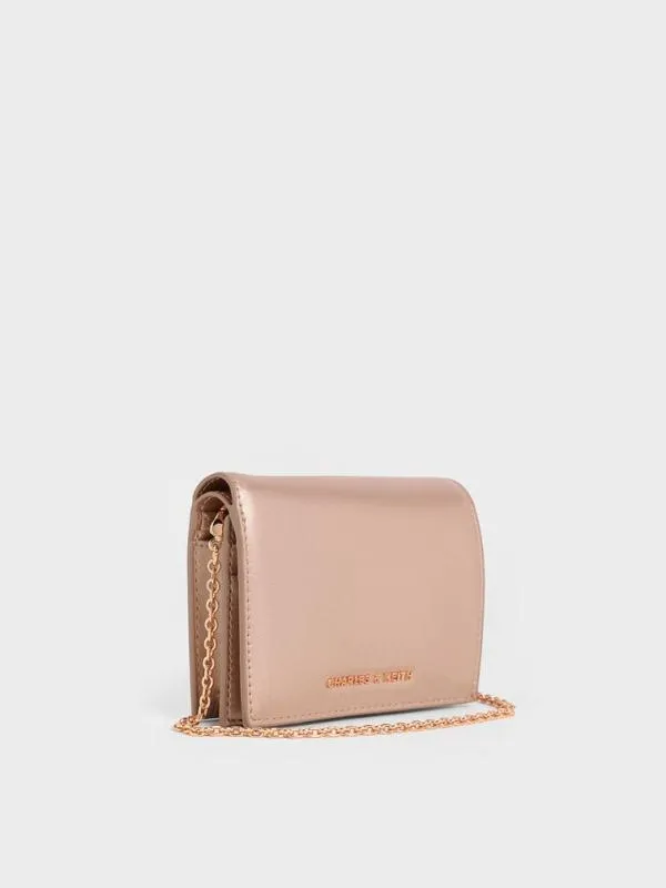 Women Cassia Card Holder 8211 Rose Gold CHARLES and KEITH Wallets On Chain