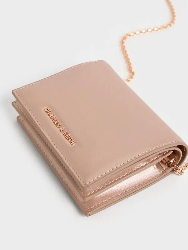 Women Cassia Card Holder 8211 Rose Gold CHARLES and KEITH Wallets On Chain