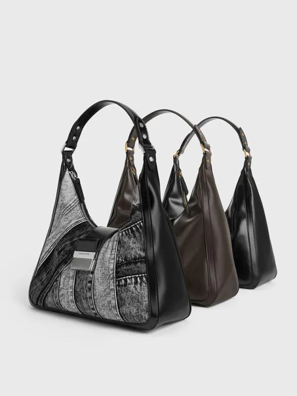 Women Charlot Hobo Bag 8211 Black CHARLES and KEITH Hobo Bags