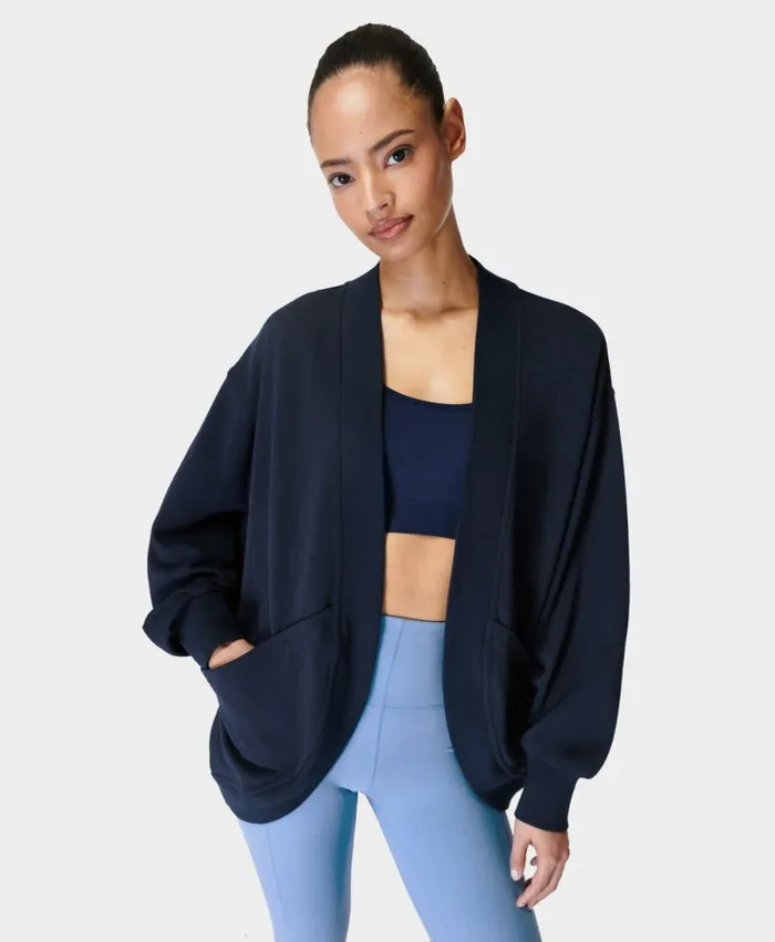 Women Cora Cardigan Navy Blue Sweaty Betty Jumpers Hoodies