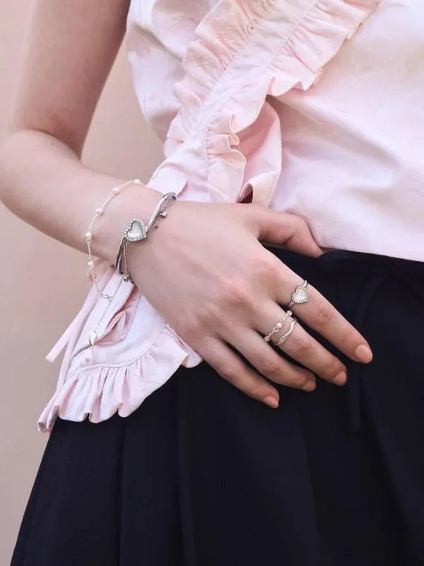 Women Corrine Pearl Bracelet 8211 Silver CHARLES and KEITH Bracelets