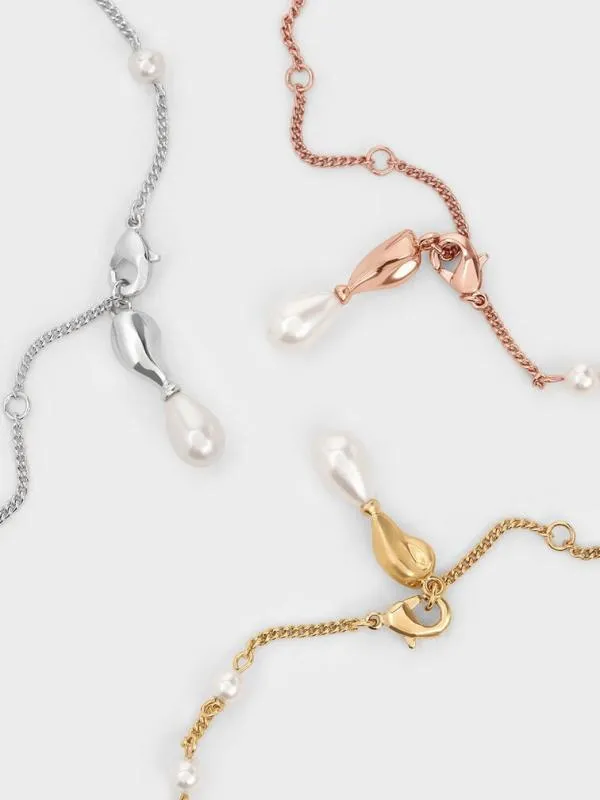 Women Corrine Pearl Bracelet 8211 Silver CHARLES and KEITH Bracelets