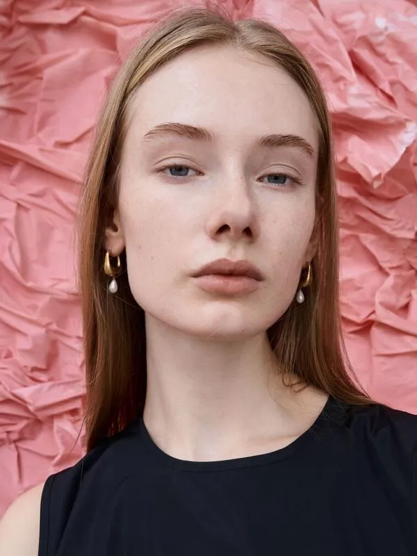 Women Corrine Teardrop Pearl Hoop Earrings 8211 Brush Gold CHARLES and KEITH Earrings Women Corrine Teardrop Pearl Hoop Earrings 8211 Brush Gold CHARLES and KEITH Earrings