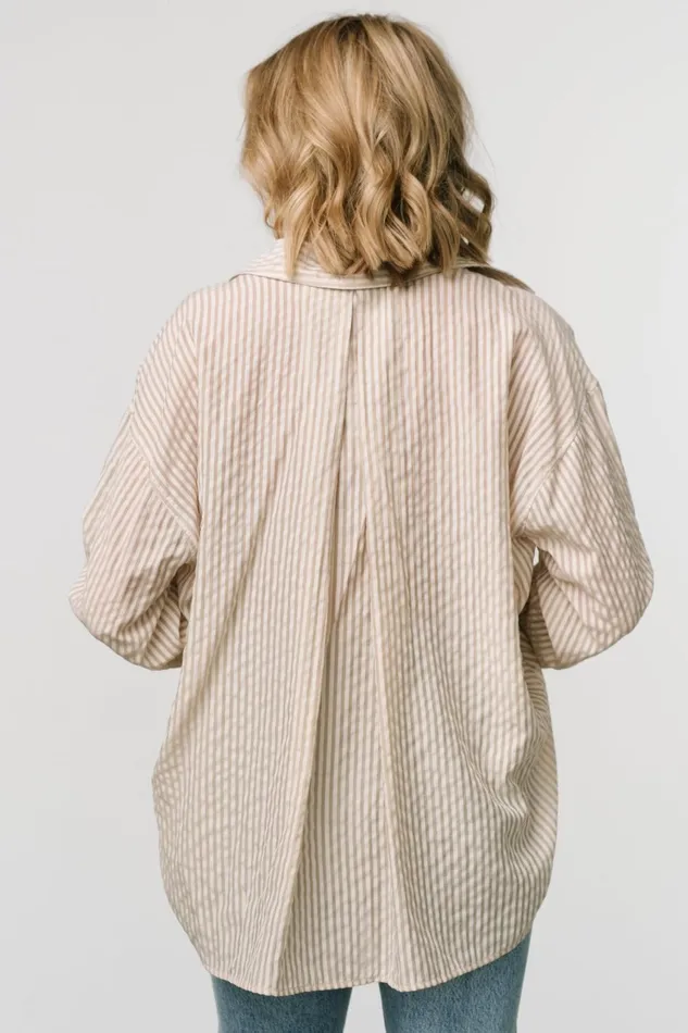 Women Cover Ups Baltic Born Sheldon Striped Oversized Top Natural Women Cover Ups Baltic Born Sheldon Striped Oversized Top Natural