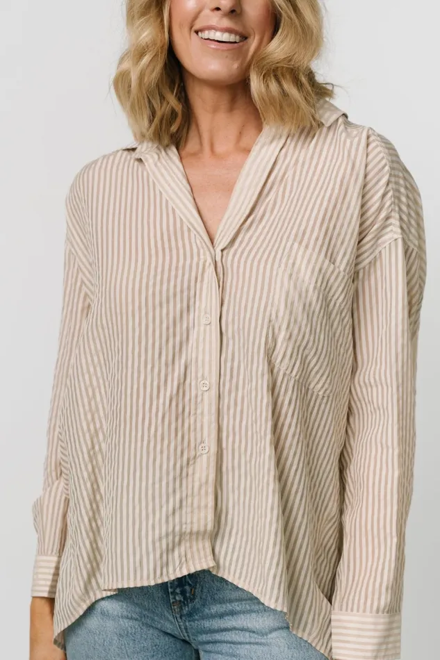 Women Cover Ups Baltic Born Sheldon Striped Oversized Top Natural Women Cover Ups Baltic Born Sheldon Striped Oversized Top Natural