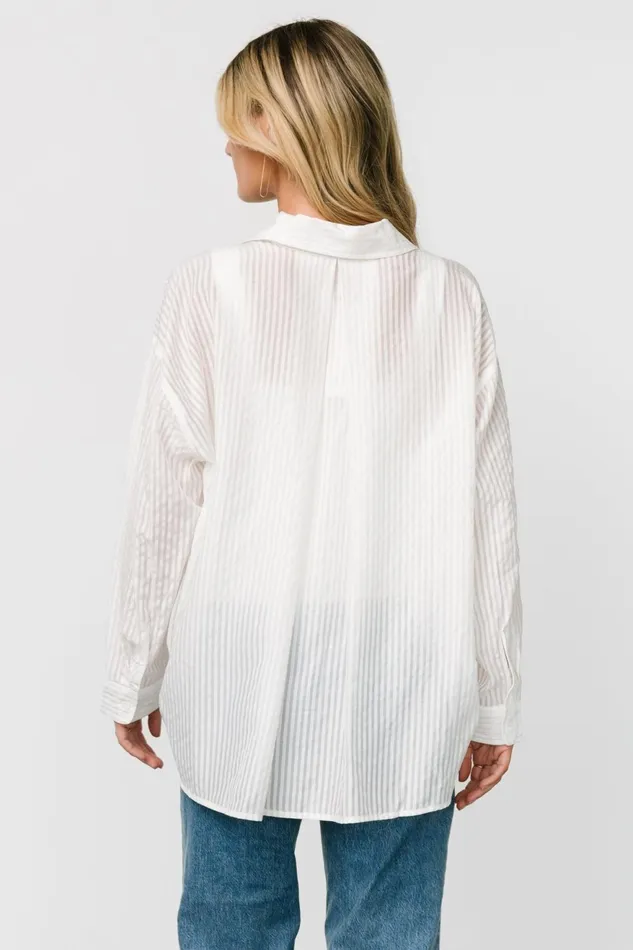 Women Cover Ups Baltic Born Sheldon Striped Oversized Top White Women Cover Ups Baltic Born Sheldon Striped Oversized Top White