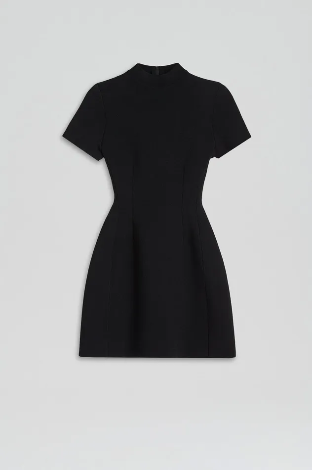 Women CREPE KNIT PEPLUM DRESS BLACK Knitwear Scanlan Theodore Women CREPE KNIT PEPLUM DRESS BLACK Knitwear Scanlan Theodore