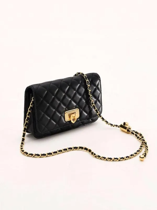 Women Cressida Quilted PushLock Clutch 8211 Black CHARLES and KEITH Clutches