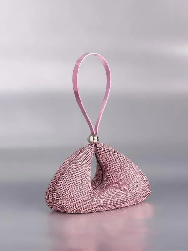 Women CrystalEmbellished TwoWay Bag 8211 Pink CHARLES and KEITH Shoulder Bags