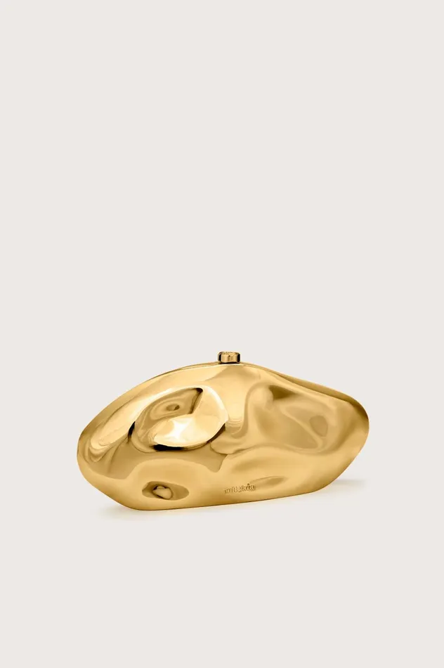 Women Cult Gaia Clutches THE CALDERA CLUTCH 8211 SHINY GOLD