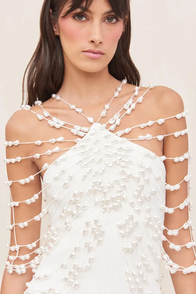 Women Cult Gaia Dresses CECELIA KNIT DRESS 8211 OFF WHITE